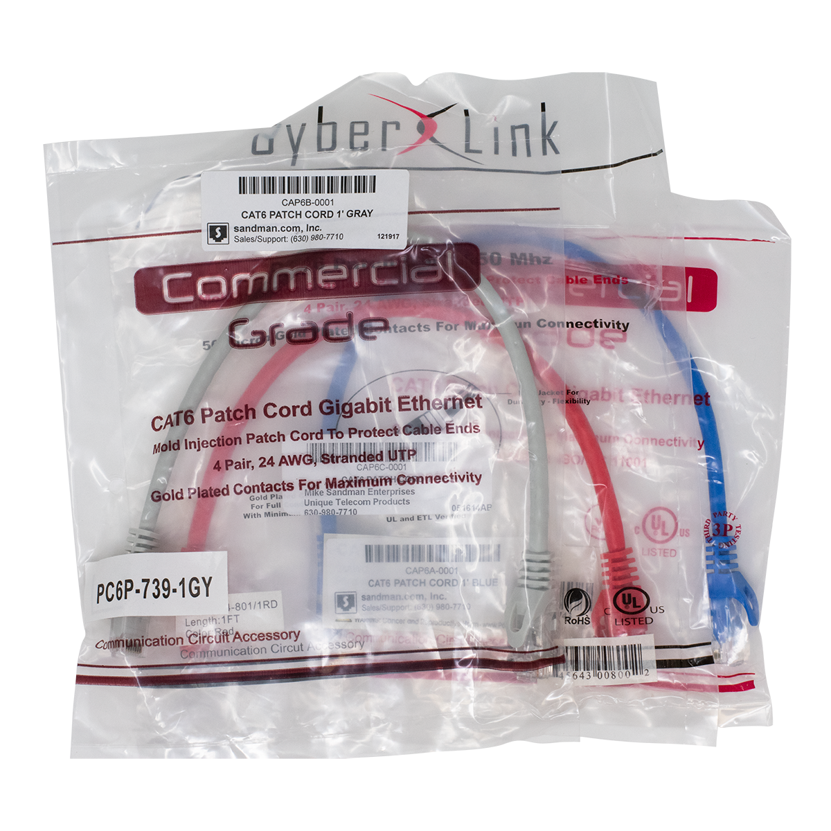 1' CAT6 PATCH CORD BUNDLE 1' CAT6 PATCH CORD BUNDLE
