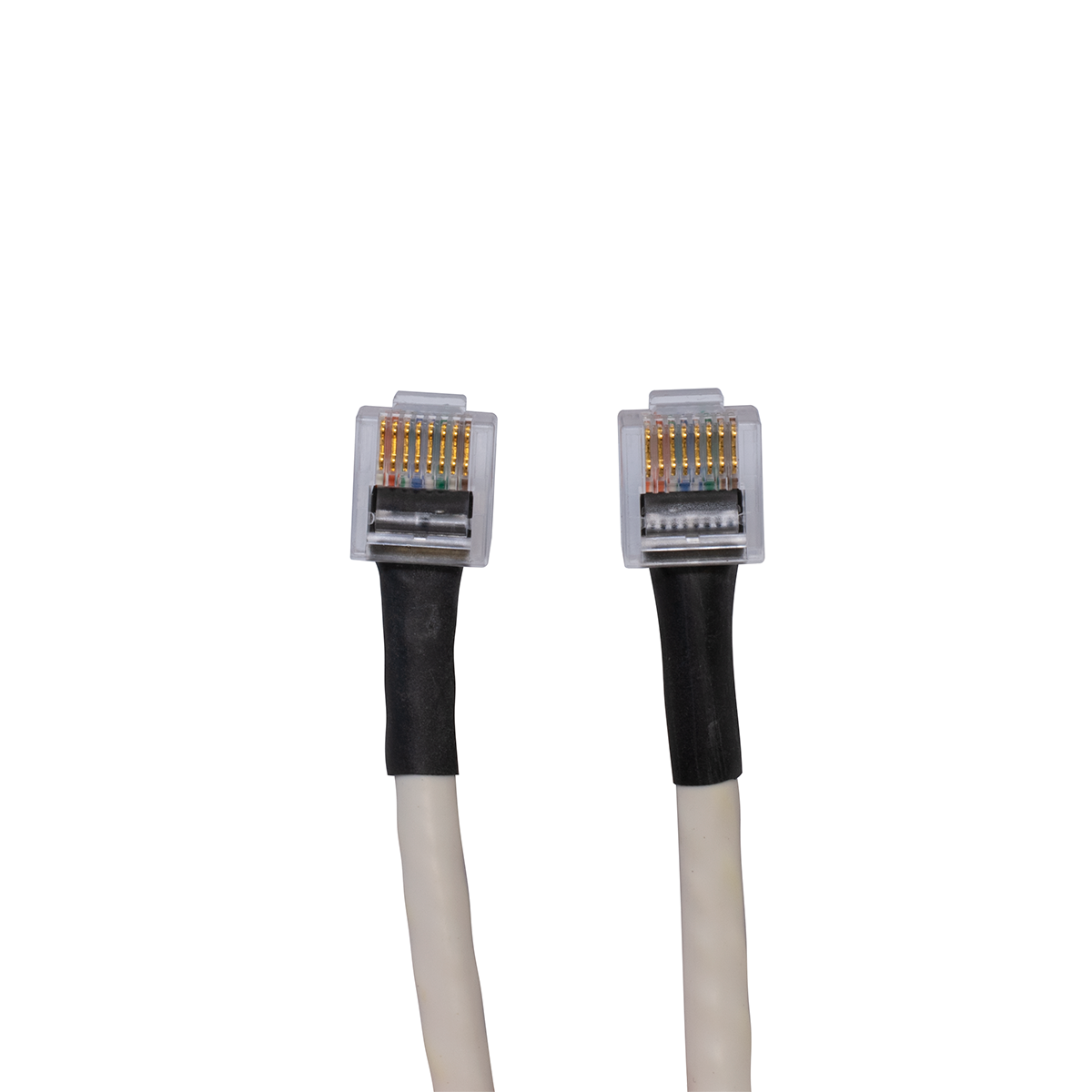 6" Short Body 8 Pin Modular Patch Cord (Plug View)