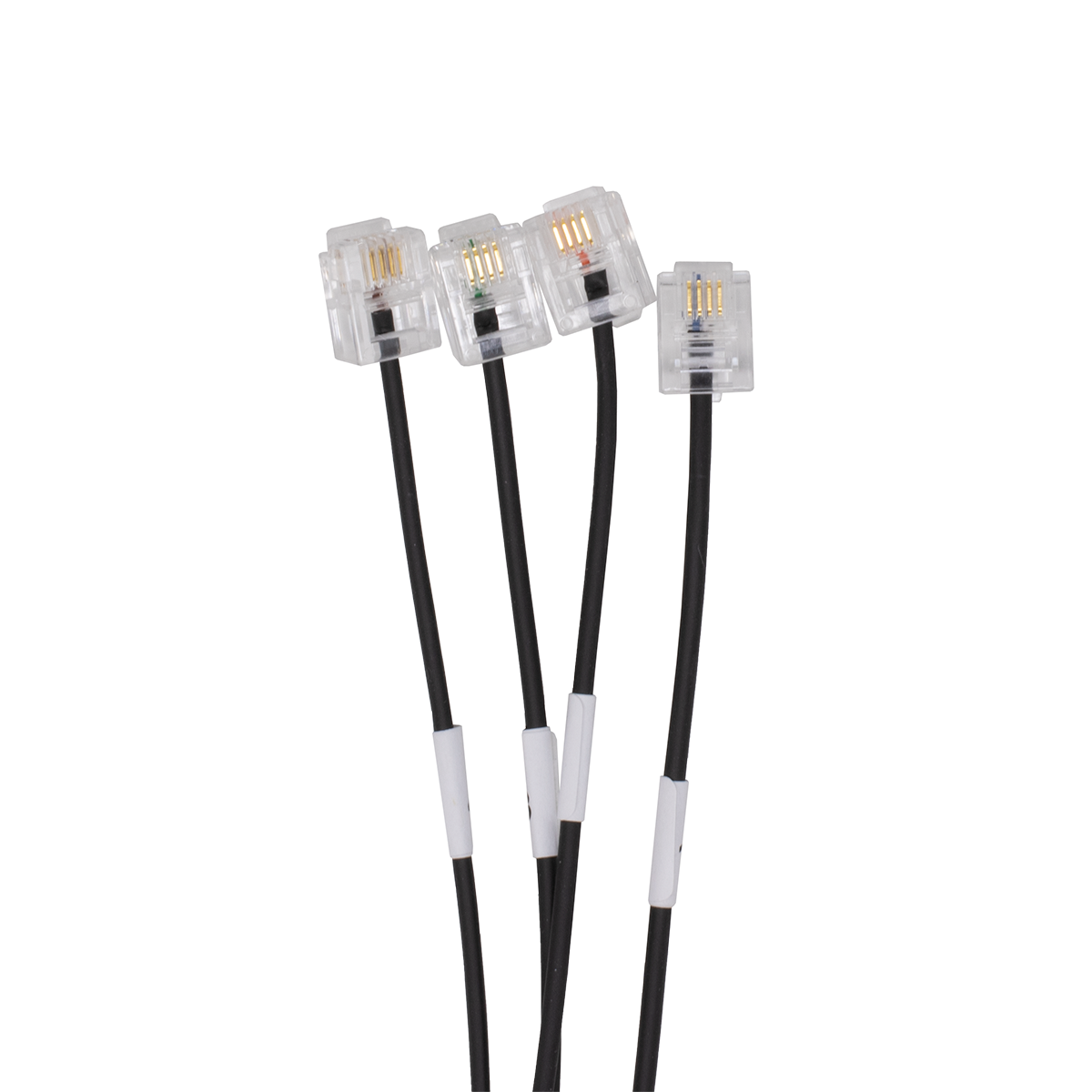 QWIK 15' 4x4 RJ-11 to Blunt Cable (Plug View) QWIK 15' 4x4 RJ-11 to Blunt Cable (Plug View)