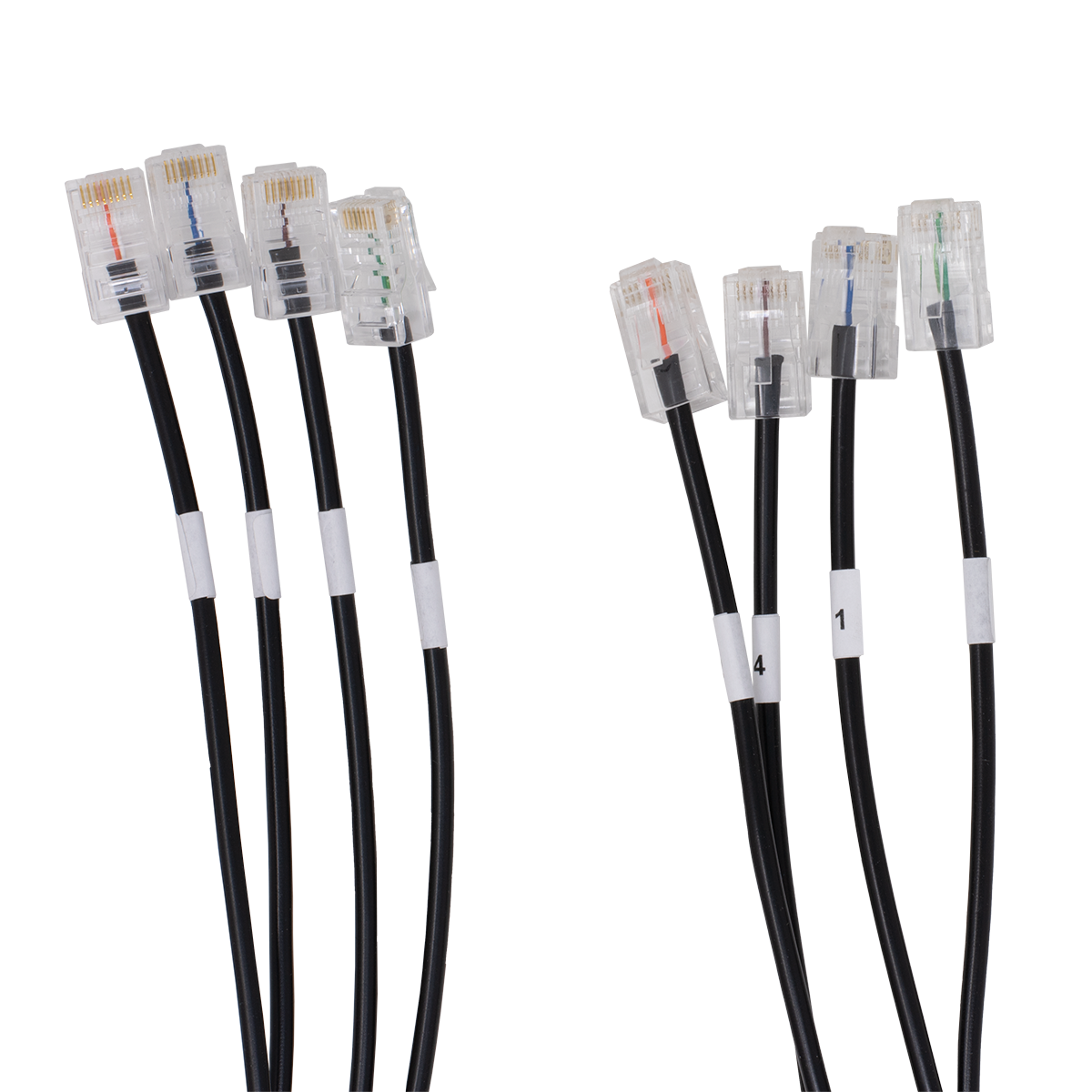 QWIK 25' 4x4 RJ-45 to RJ-45 Cable (Plug View)