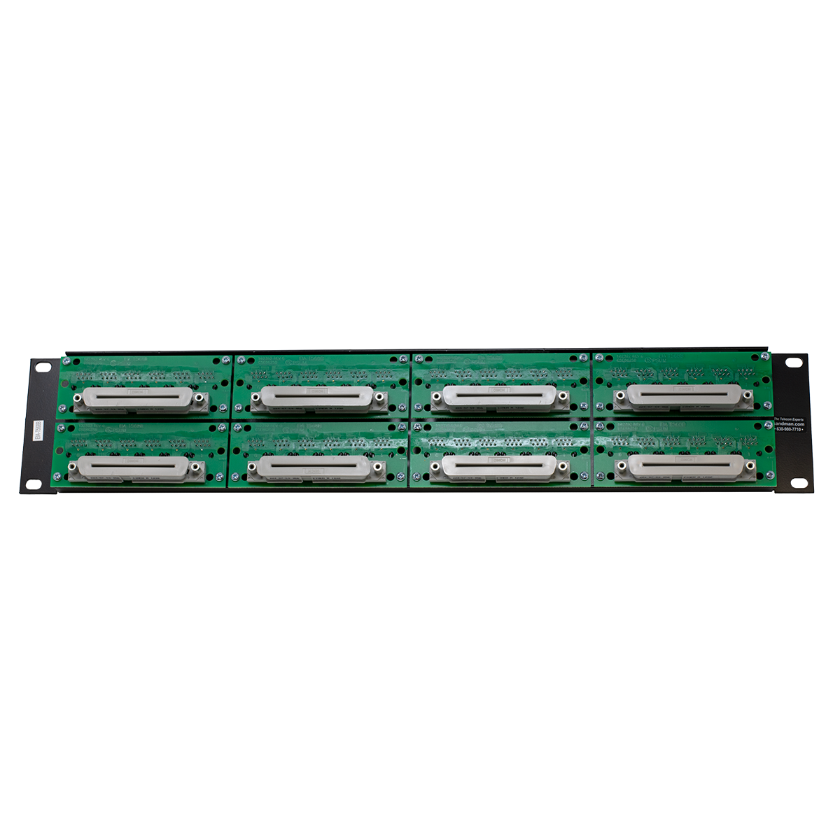 48 Port CAT5E Patch Panel with 8 Female Amp (Back View)