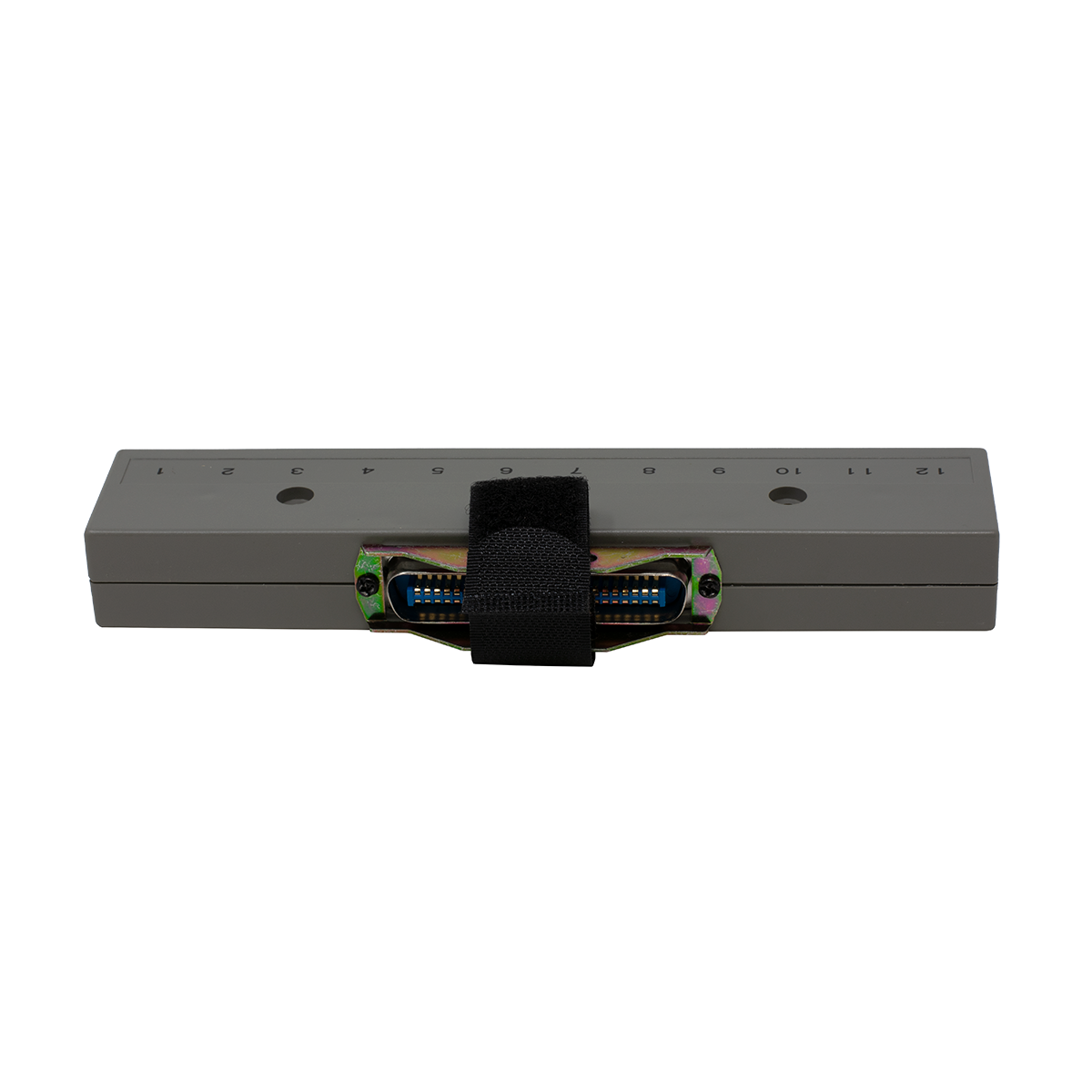 12 Port 2 Pair RJ-45 Harmonica with Male Amp Connector (Back View) 12 Port 2 Pair RJ-45 Harmonica with Male Amp Connector (Back View)