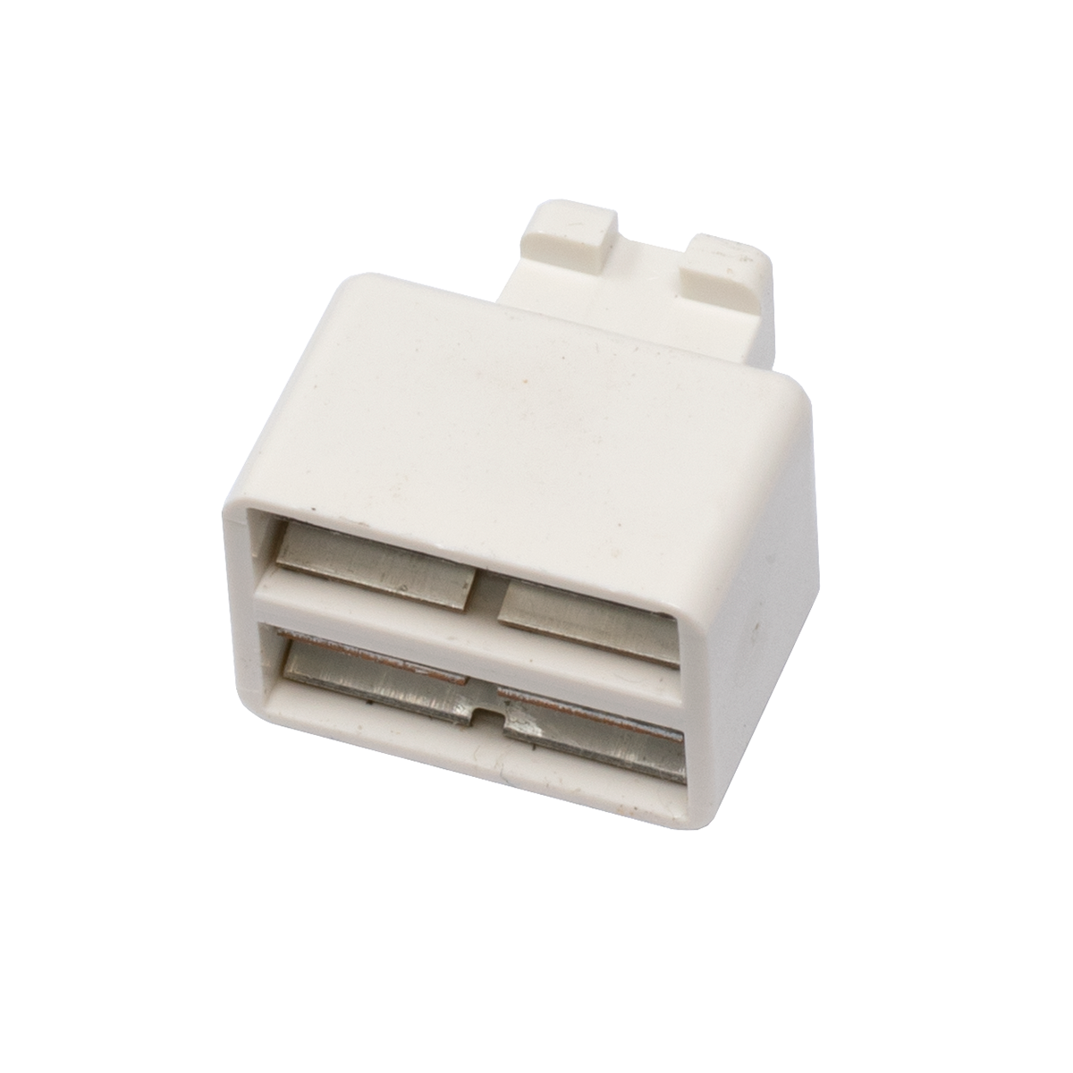 1 Pair White 66 Block Bridging Clip (Top View)