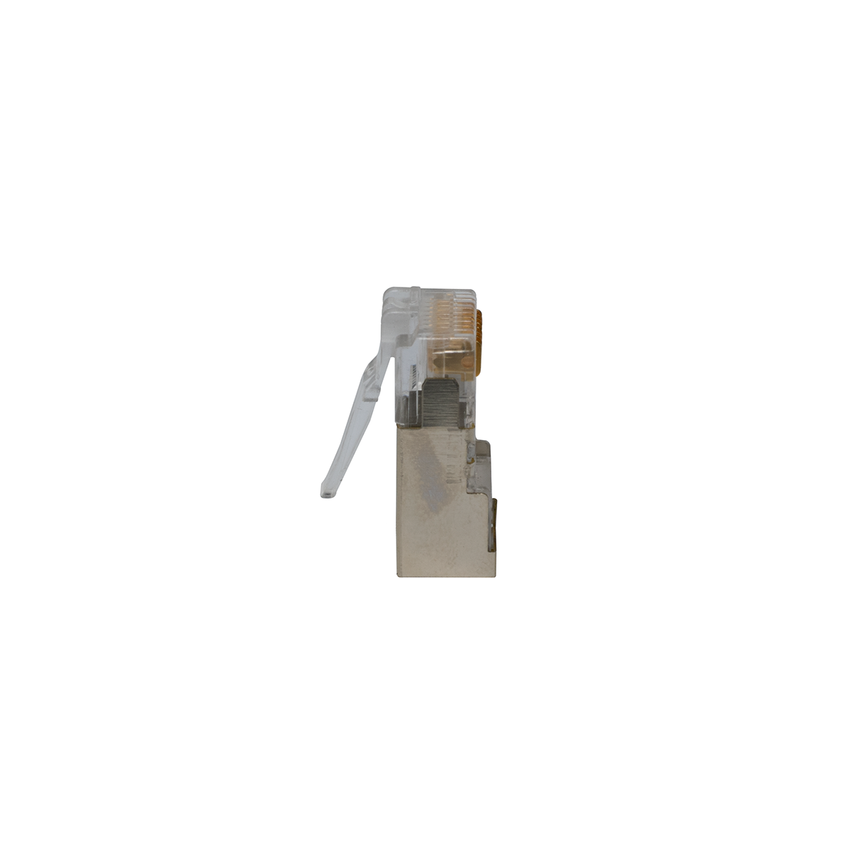 Shielded 8P8C (RJ45) Mod Plugs - 10 Pack (Side View) Shielded 8P8C (RJ45) Mod Plugs - 10 Pack (Side View)