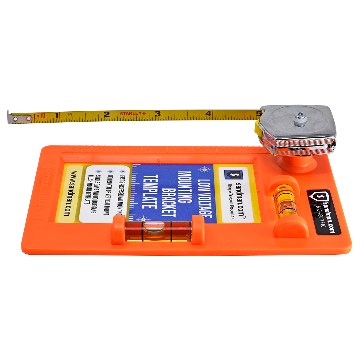 Low Voltage Mounting Template with Tape Measure (Side View)