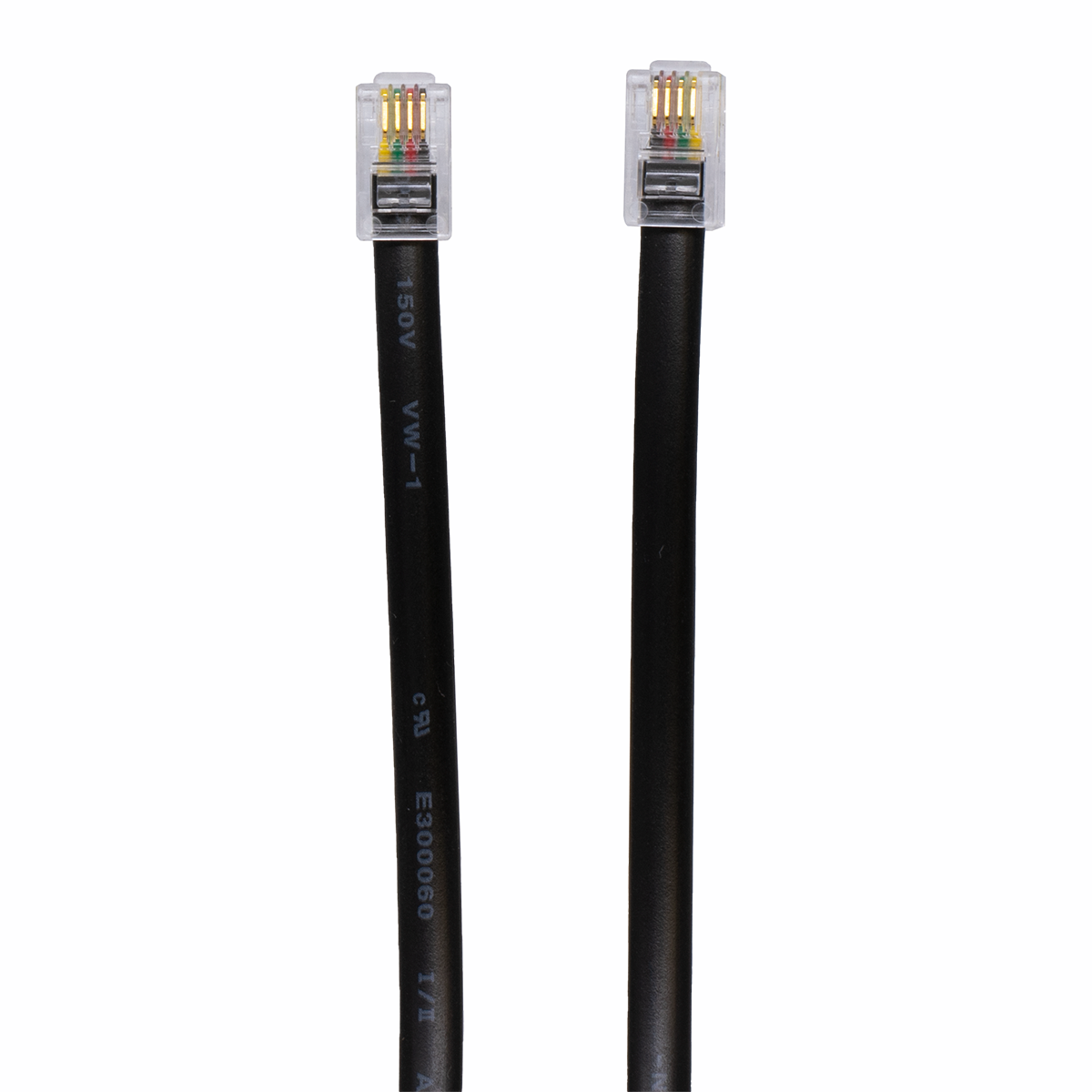 7' Straight (Non-Coiled) Black Handset Cord (Plug View) 7' Straight (Non-Coiled) Black Handset Cord (Plug View)