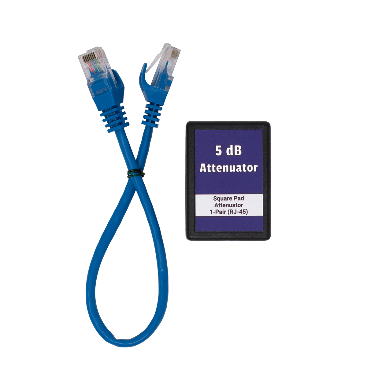 Custom Square Pad Attenuator Modular RJ45 (Top View)