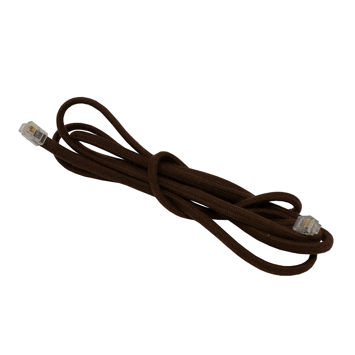 4.5' Modular Brown Cloth Handset Cord 4.5' Modular Brown Cloth Handset Cord