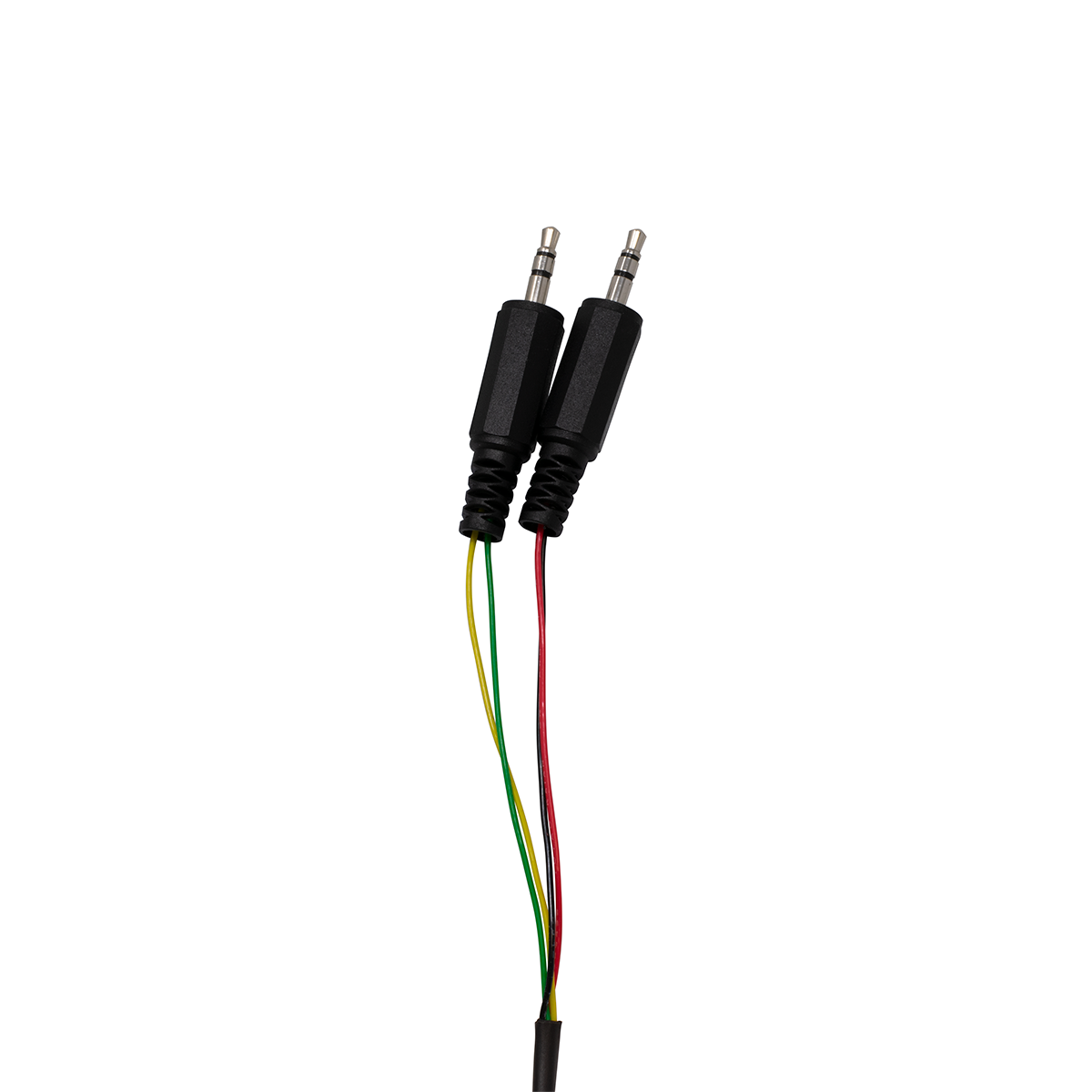 Black Euro PC Handset with Armored Cord (3.5mm Plugs View) Black Euro PC Handset with Armored Cord (3.5mm Plugs View)