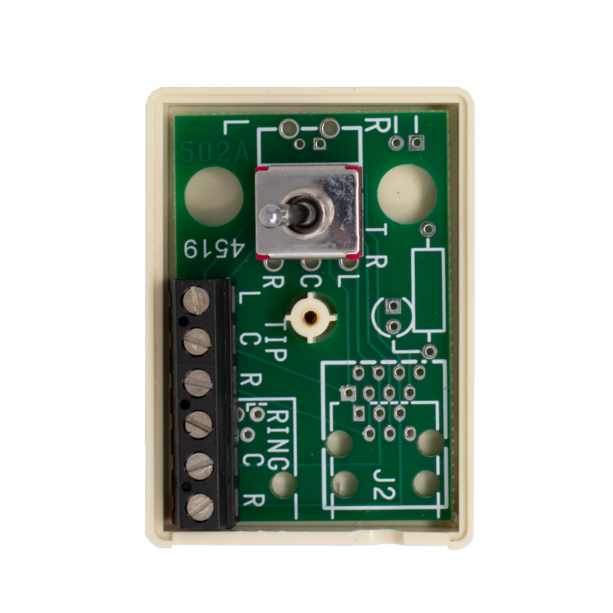 TKM-6 Terminal Strip Switch Top Mount Ivory (Inside View)