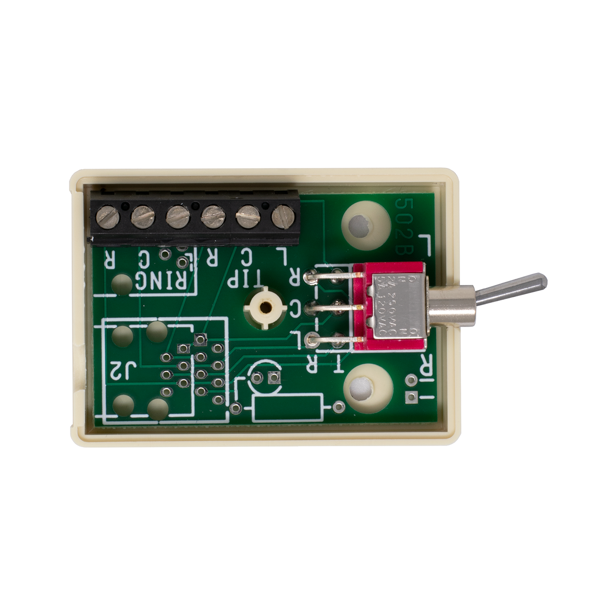 TKM-6 Terminal Strip Switch Front Mount Ivory (Inside View)