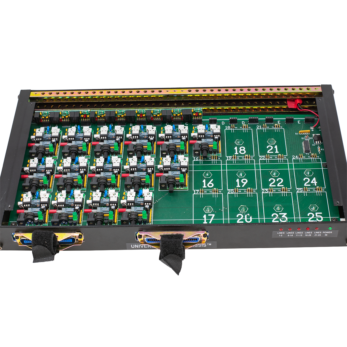 25 Line Telephony Chassis (Inside 15 Line Populated View) 25 Line Telephony Chassis (Inside 15 Line Populated View)