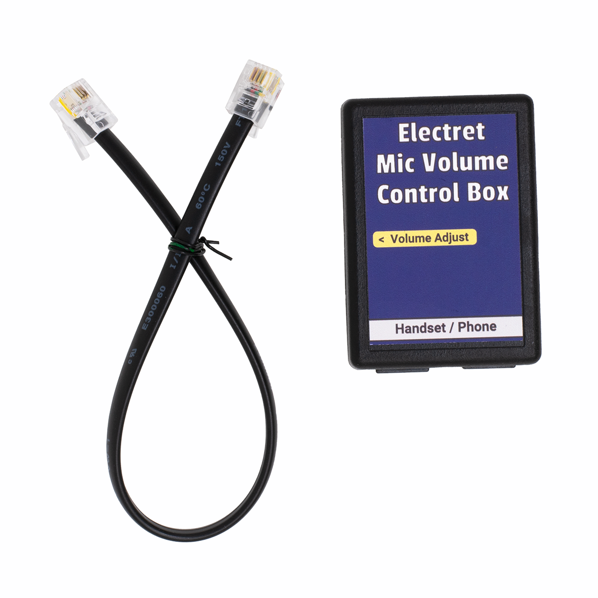 Electret Mic Volume Control Box with Cord (Top View) Electret Mic Volume Control Box with Cord (Top View)