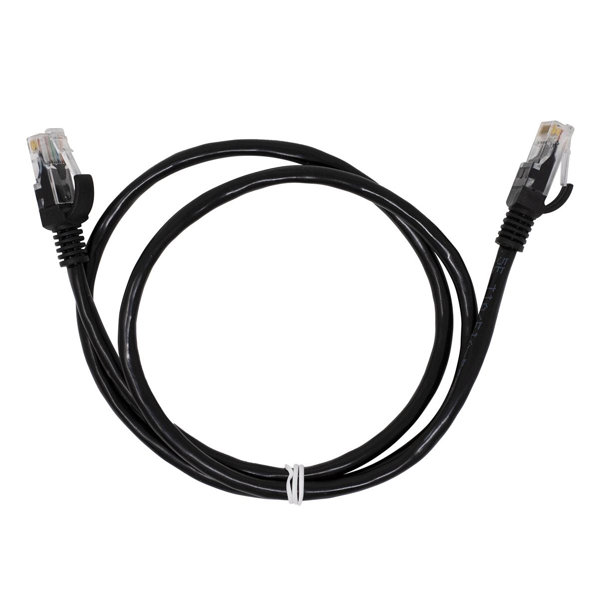 CAT5E, SLIM BOOTED, RJ45, 3 FT, BLACK, BAGGED