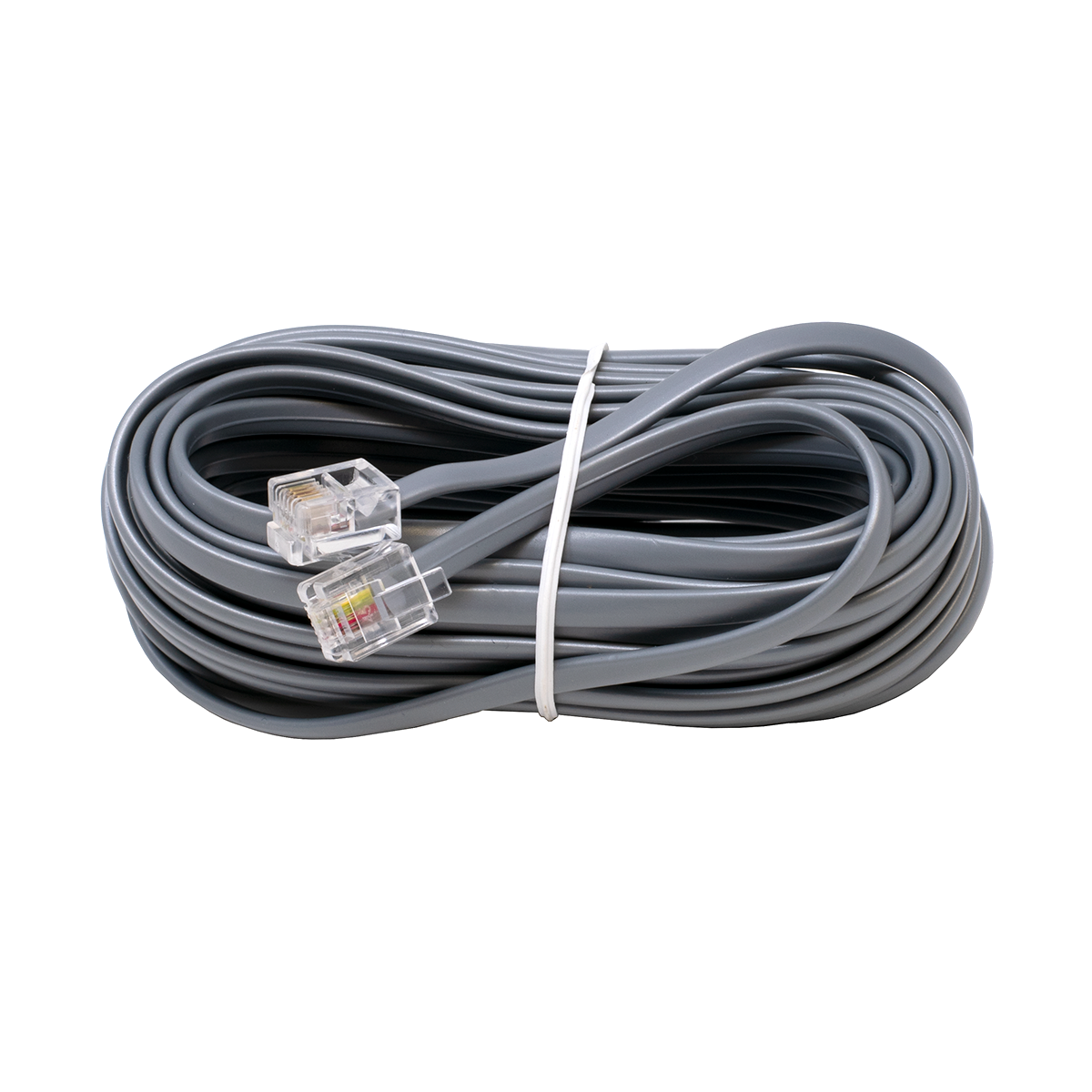 25' 4 Conductor (6P4C) Silver Telephone Line Cord 25' 4 Conductor (6P4C) Silver Telephone Line Cord
