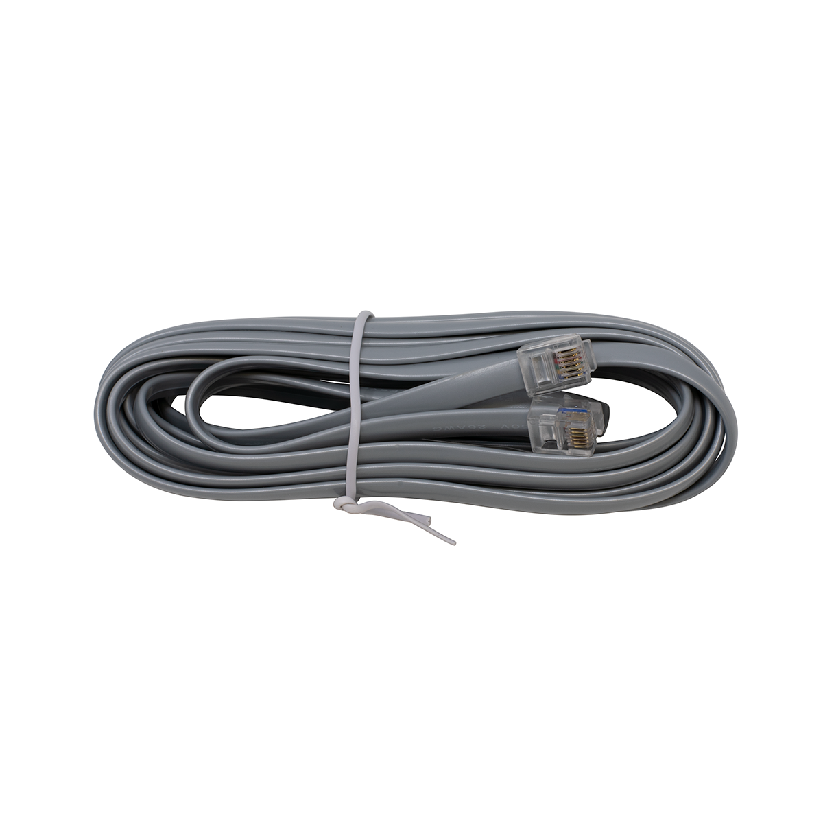 14' 6 Conductor (6P6C) Silver Telephone Line Cord