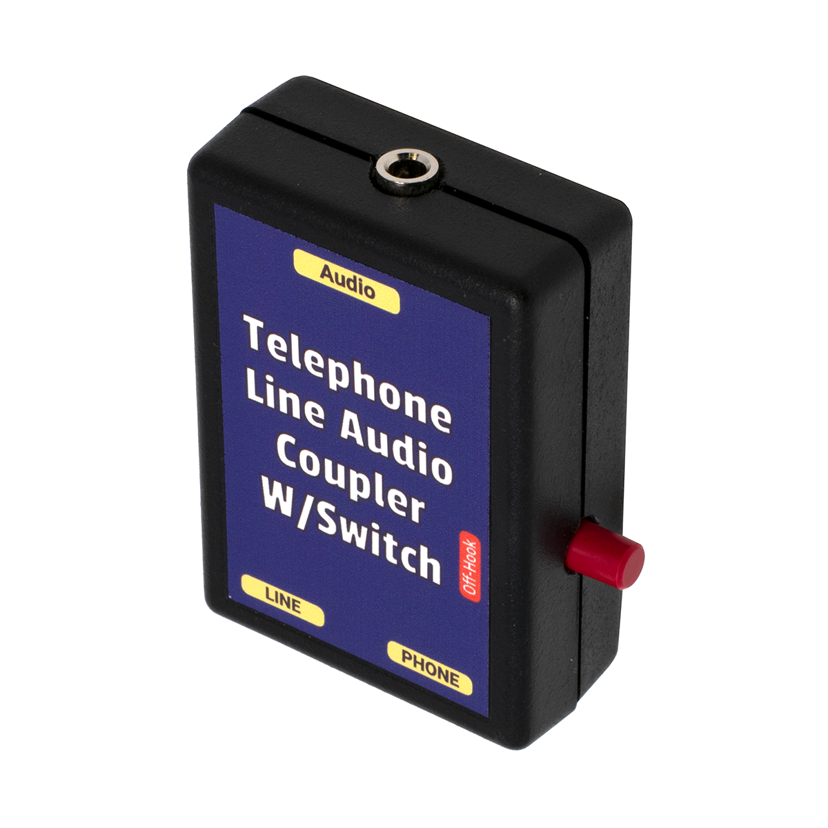 Phone Line Audio Coupler with Switch (3.5mm Jack View)