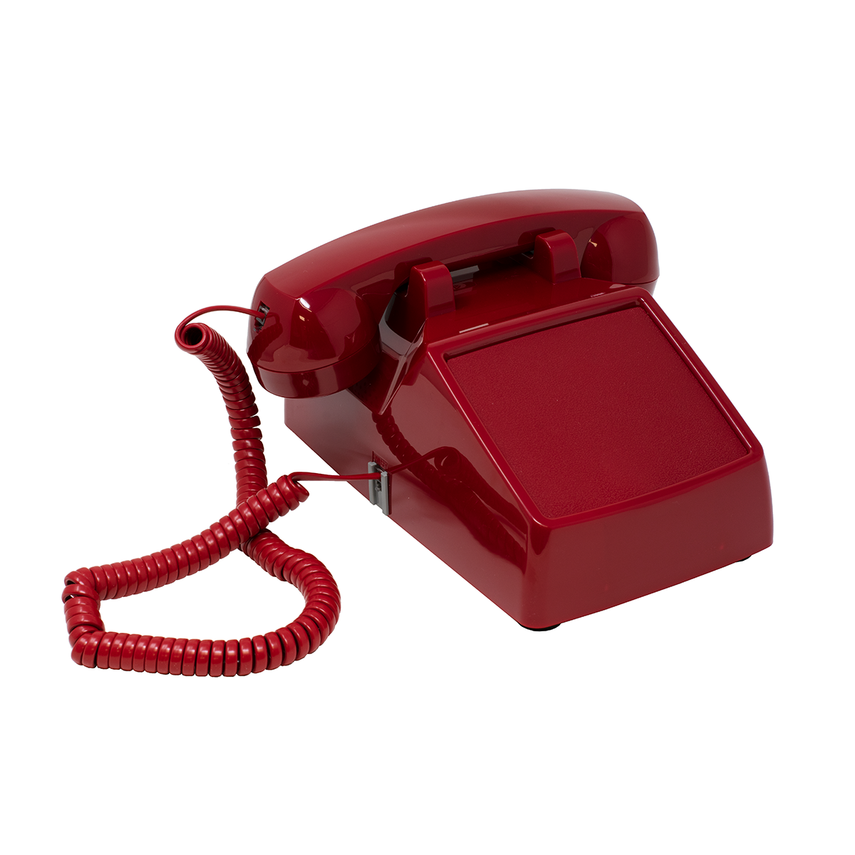 2500 Style Red No-Dial Analog Desk Phone