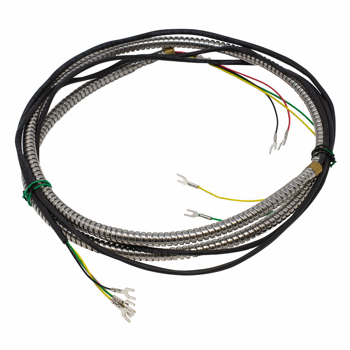 4' Armored Handset Cord with 5' Wires