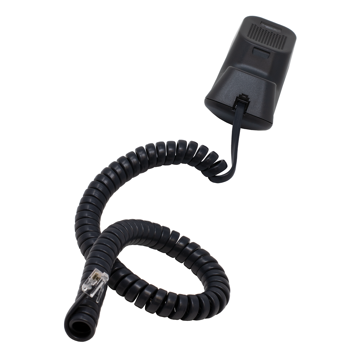 7' Charcoal Gray Coiled Handset Cord (Handset View) 7' Charcoal Gray Coiled Handset Cord (Handset View)