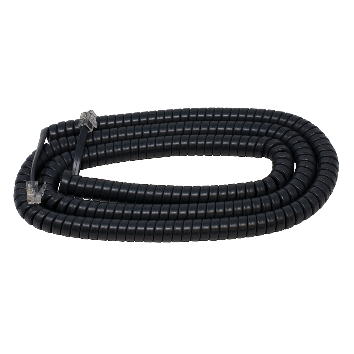 25' Charcoal Gray Coiled Handset Cord