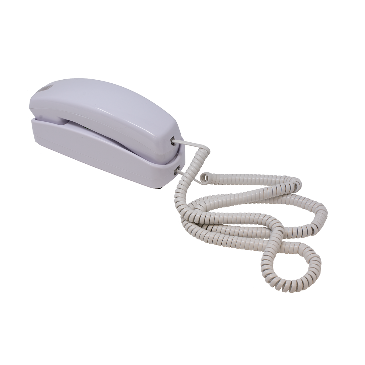 25' White Coiled Handset Cord (Phone View)