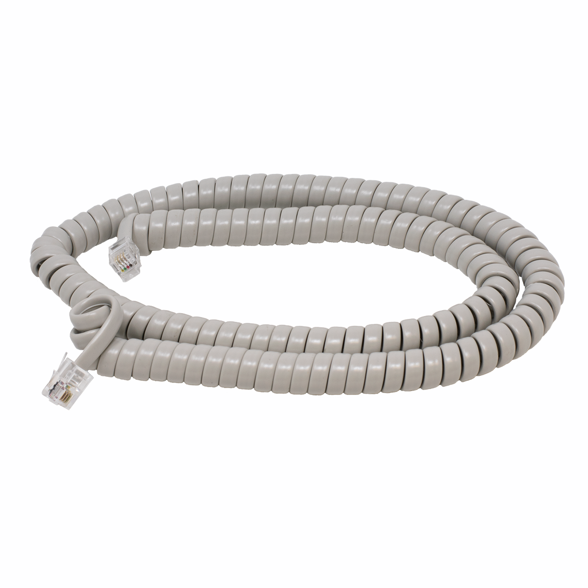 12' Light Gray Coiled Handset Cord