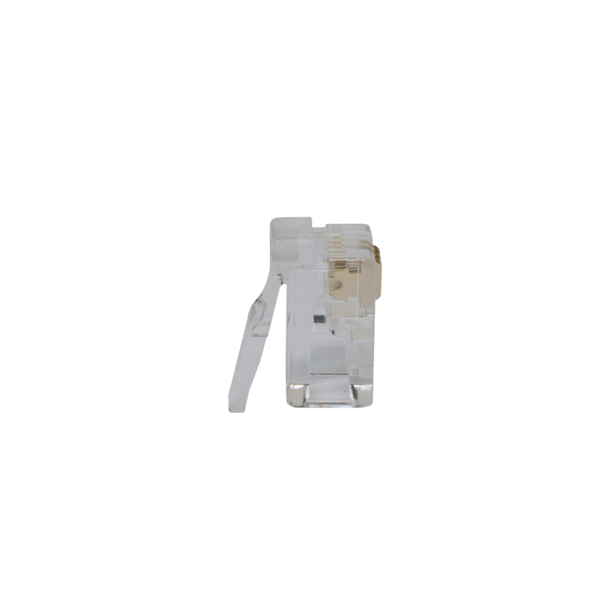 Modular 4P4C Flat Wire Plug (Side View)